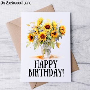 Free Printable Sunflower Birthday Card